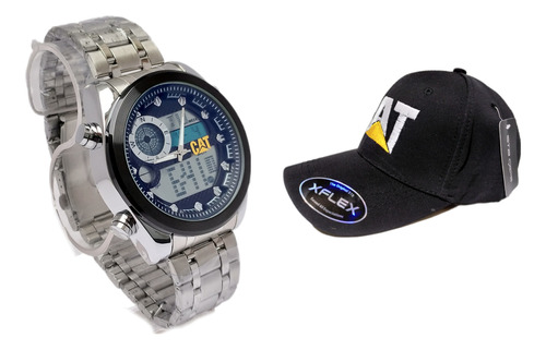 Combo Reloj De Pulsera Casual Analógico/digital + Gorra