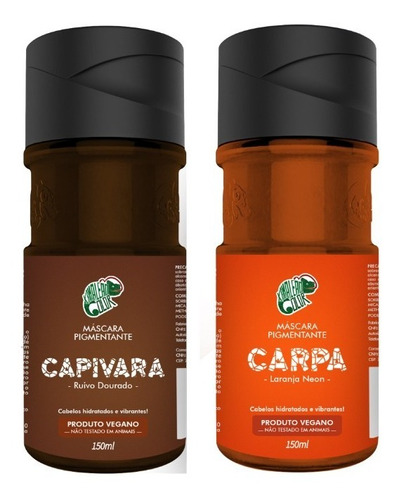 Kit Ruiva Máscara Capivara + Carpa Kamaleão Color 