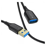 Cabo Extensão Extensor Usb 3.0 3 Metros Macho Fêmea Preto