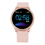 Smartwatch Dama Sync Ray Sr-sw21 Rosa Bluetooth Sensor Hr Color De La Correa Negro