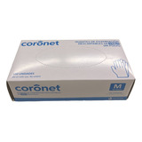 Guantes De Vinilo Descartables Coronet Ch-med-gde Caja X 100 Color Transparentes Talle Medium/medianos