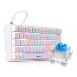 Teclado Mecanico Gamer Usb Pc Led Rgb Abnt2 60 Switch Blue