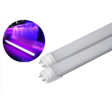 2 Lampada Tubular Led T8 7w 40cm Luz Negra Neon Bivolt