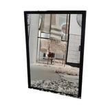 Espejo Rectangular En Hierro Negro Epoxi 60x70 Cm Industrial