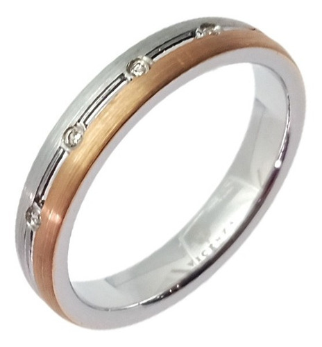 Anillo De Tungsteno Y Titanio  - Modelo Arezzo -