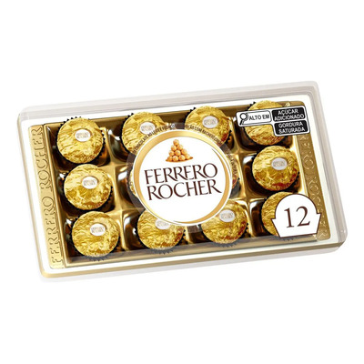 Bombom Ferrero Rocher 150g com 12 unidades | MercadoLivre