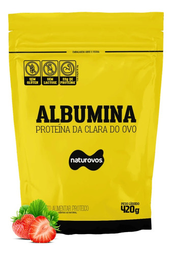 Albumina - Proteína Da Clara Do Ovo - Sabor Morango