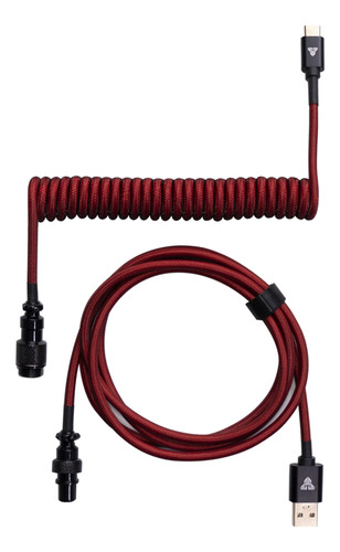 Cable Para Teclado Fantech Ac701 Coiled Usb-c Red