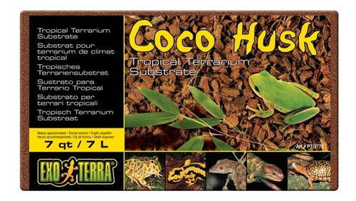 Sustrato Natural Terrario Reptil Anfibio Cascara Coco 500gr