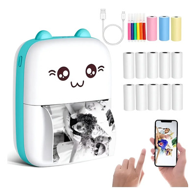 Impresora Térmica Portátil Con 13 Rollos De Papel | Envío gratis