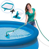 Kit De Limpeza Manutenção Piscina Peneira E Aspirador Intex