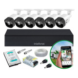 Kit 6 Cameras Intelbras Dvr Mhdx 1016 Cftv Comp Hd 1tb