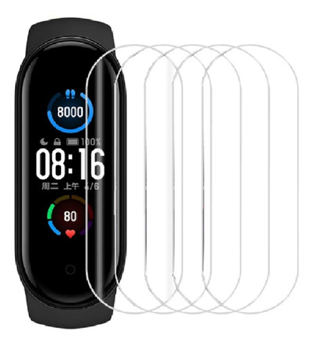 Pack 5 Micas Xiaomi Mi Band 6 Tpu Flexible Protector Pantall