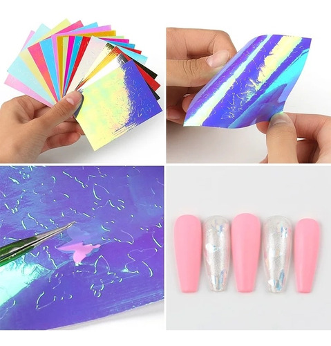 Pack De 4 Sets De 16 Stiker Holograficos Surtidos