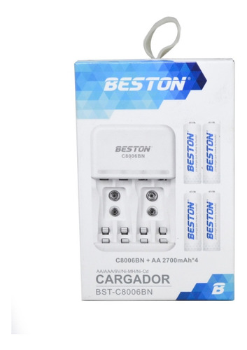 Baterias Aa Recargables + Cargador Beston