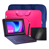 Case C/ Teclado Kit + Mouse Caneta P/ Tablet M10 Nb389 Nb391