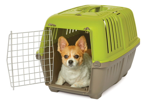 Transportadora Para Perros Y Gatos Verde Gris 60 Centimetros