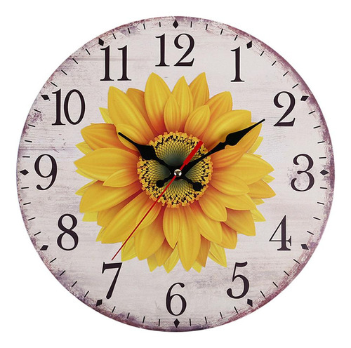 Reloj De Pared Retro Europeo, Vintage, Con Forma De Girasol,