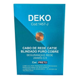 Cabo Deko Rede Cat5e Preto Blindado 100% Cobre Puro Stp 100m
