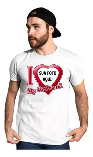 Camiseta I Love My Girlfriend Boyfriend Camisa Presente