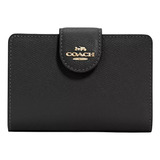 Cartera Coach Dama Original Piel Corner Zip