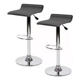 2pzs Bancos Altos Giratorios Para Barra Cocina Bar Color Gris