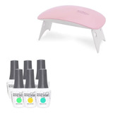 Kit 6 Esmaltes Permanente+minilámpara Led/uv 6w Envio Gratis