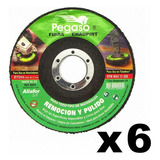 Pack X6 Discos Abrasivos Pulir Chaupint Pegaso Aliafor 115mm Color No Aplica