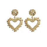 Aros Colgantes Pendientes Corazon Acero Mujer Piercing Moda