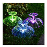 Luces Estaca Solares 2 Flor Medusa Jardín Colores Decoración Color Multicolor