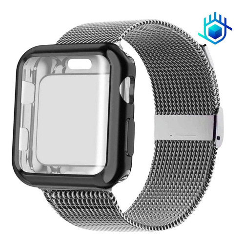 Correa Extensible Para Apple Watch Malla + Mica + Funda Case