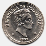 20 Centavos 1959 Sin Circular