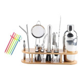 Kit Bartender Profesional Set Coctelera 24 Piezas Bar Shots