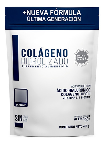 Colágeno Hidrolizado, Biotina, Vitamina C, Ácido Hialurónico