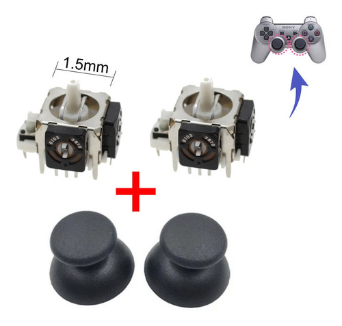 X2 Analogo Joystick + Capucha Compatible Con Sony Ps3 3pin