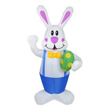 Adorno Inflable De Conejo De Pascua Con Luces Led De 6.23 Ft