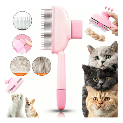 Luzmascota Cepillo para Gatos Perros,Peine antipulgas autolimpiable ,Cepillos de Aseo para Mascotas,Para peinar y masajear mascotas,Elimina el Vello no Deseado,Adecuado para gatos y perros pequeños | MercadoLibre