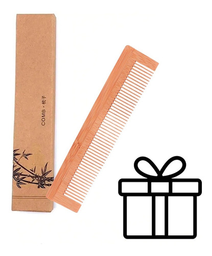 Peine Bambú Ecológico Biodegradable + Regalo Cepillo Dental