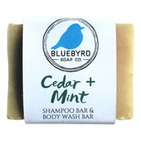 Bluebyrd Soap Co. Barra De Jabn 100% Natural De Menta De Ced