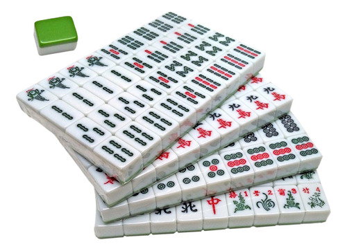 Travel Mahjong Set Tiempo Libre Con Caja Para Viajes Blanco