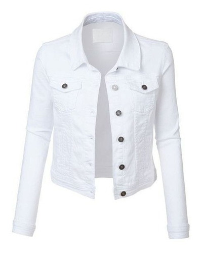 Jaqueta Jeans Feminina Branco 