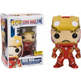 Funko Pop Iron Man 136 Unmasked Civil War Sin Máscara