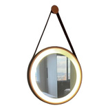 Espelho Redondo Com Alça 1 Metro C/ Iluminação Led 60w Touch