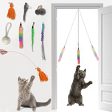 Pemoo Juguetes Para Gatos Colgantes De Puerta [9 Piezas Cole