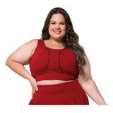 Top Plus Size Poliamida Detalhe Vivo Academia Dily Be Real