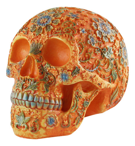 Adorno De Resina De Flor De Ciruelo De Calavera Halloween