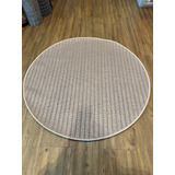 Tapete Sala 1,5m Redondo Sem Pelo Sisal Eco Bege 150 Cm