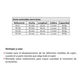 Guía Cajón X2 Extensible 40kg Cierre Suave 1.2mmx45mmx40cm 4