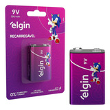 Pilha Bateria 9v Recarregável Elgin Blister Brinquedos