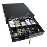 Cajon De Dinero 5 Divisiones Ajustable Monedas Black Cash 